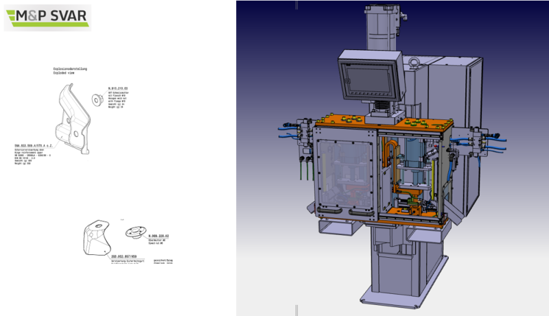 VW Tiguan project/automatic removal of weldments from jigs. Production cycle 1 piece in 5 seconds. Adjustment to another type of weldment within 3 minutes. The device is operated by 1 employee.