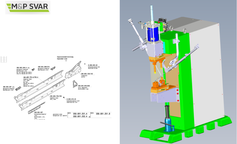 VW project - MQB platform / press with jig and automatic nut feeder. The device is part of a robot workplace.